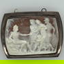 Victorian shell cameo brooch on silver