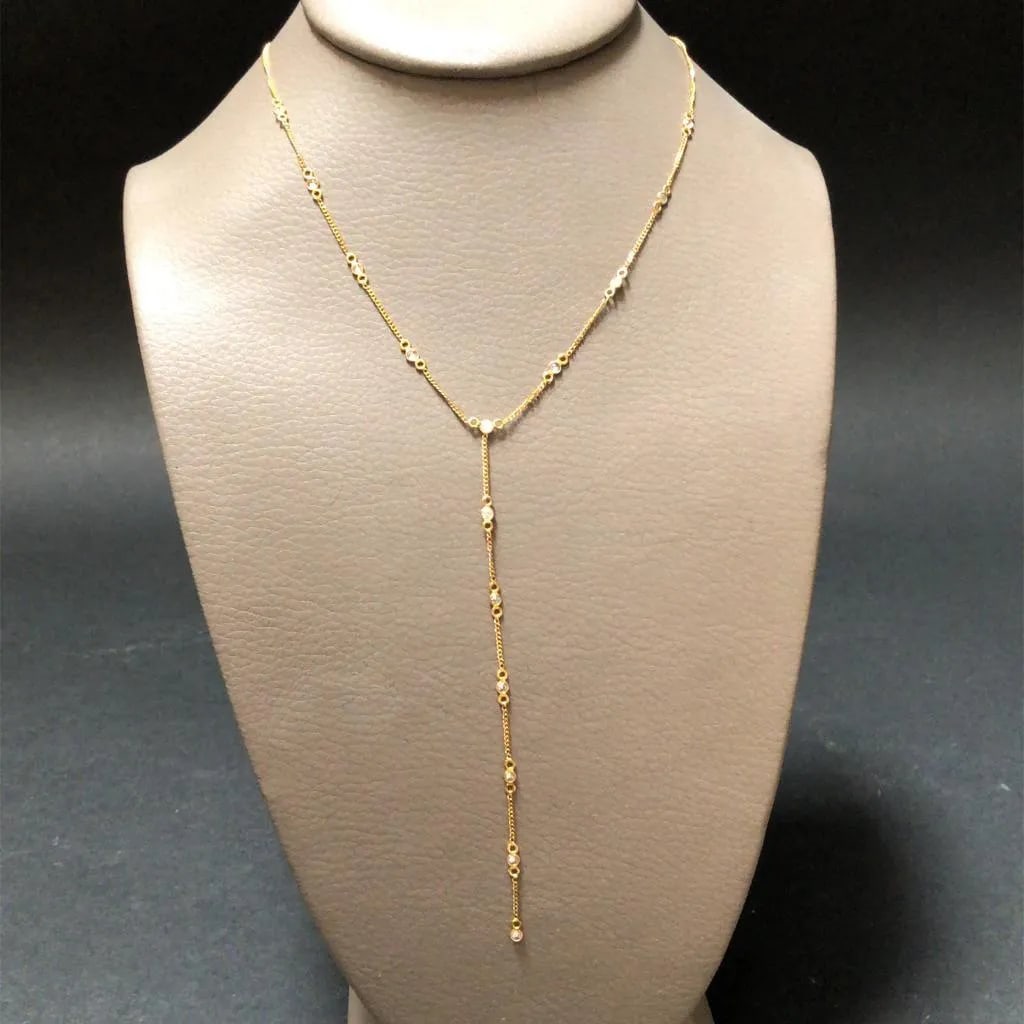 18K Yellow Gold Diamond Necklace (1 of 7)