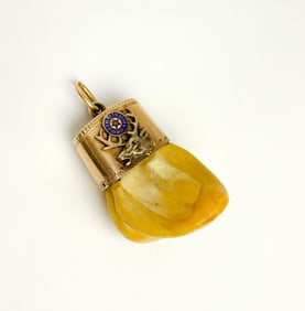 18K Gold Enameled Necklace