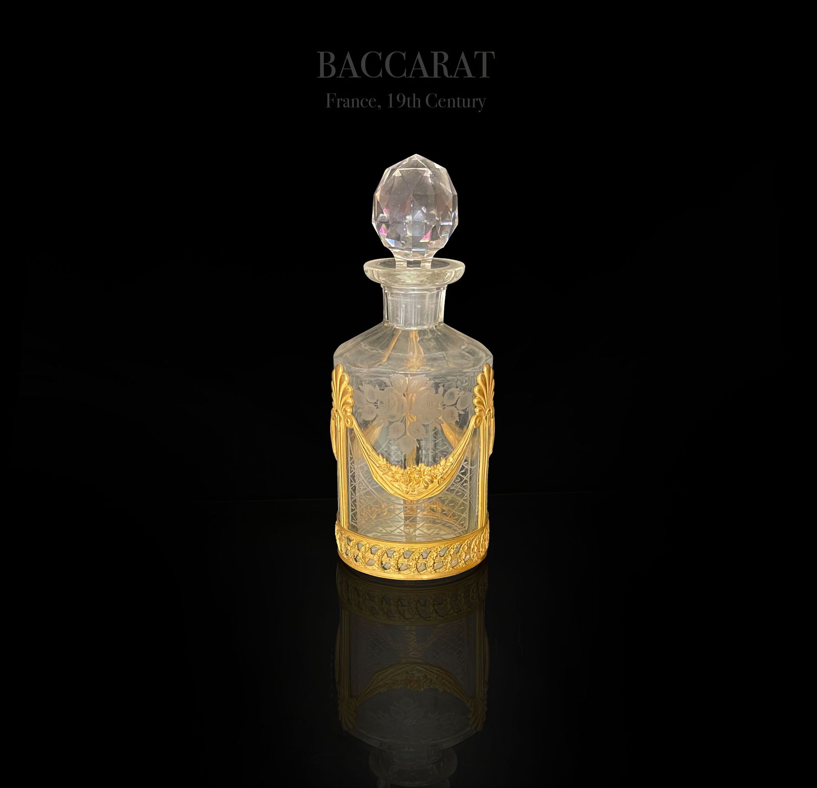 A Fine Quality 19th C. French Baccarat Engraved Crystal (1 of 6)