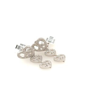 Pair Of Ladies 18K White Gold Diamond Earrings