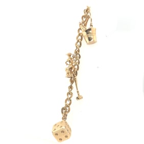 14K Yellow Gold Charm Bracelet