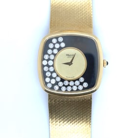 Chopard Happy Face 18K Yellow Gold Wrist Watch