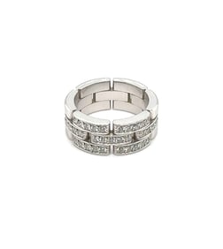 Cartier Maillion Panthere 18K White Gold & Diamond Ring