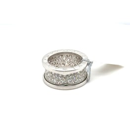 BVLGARI 18K Whitle Gold & Diamond Ring