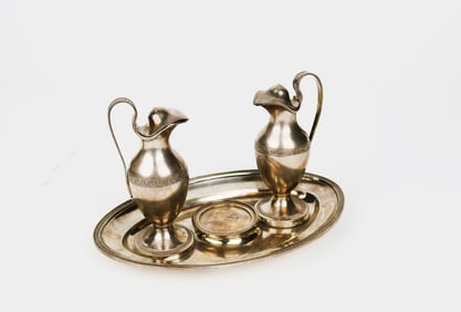 19th Century Sterling Silver Cruet Set