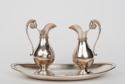 19th Century French Silver Cruet Set