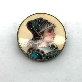 Sterling silver swiss enamel Pin