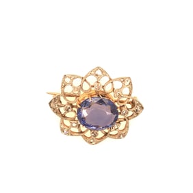 Edwardian Platinum/ Yellow gold Natural Ceylon sapphire