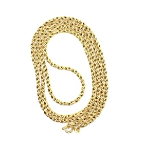 18K Y/G vintage rope chain.