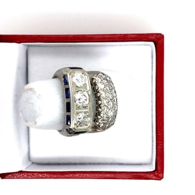 Lot of 2 Art Deco Diamond RING circa 1920s'