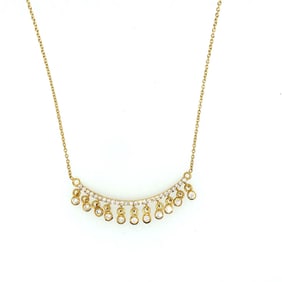 14K YEALLOW GOLD DIAMONDS NEACKLACE