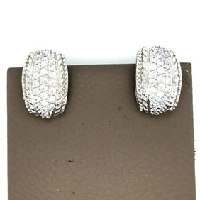 Judith Ripka sterling and CZ Earrings