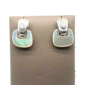 Judith Ripka sterling and CZ Earring