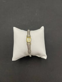 Judith Ripka 18K Gold & 925 silver Bangel.