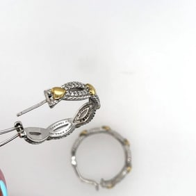 Judith Ripka 925 Silver & CZ Earrings