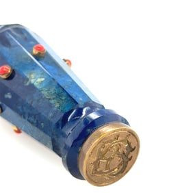 19th Century Rose Cut Diamond, Coral & Lapis Lazuli Was Seal