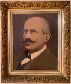 Captain Alfred Dreyfus Portrait, Oil on Canvas Signed