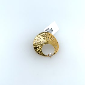 18K Yellow Gold & Diamond Pendent/Pin