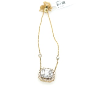 Ladies 14k Yellow Gold & Diamond Necklace
