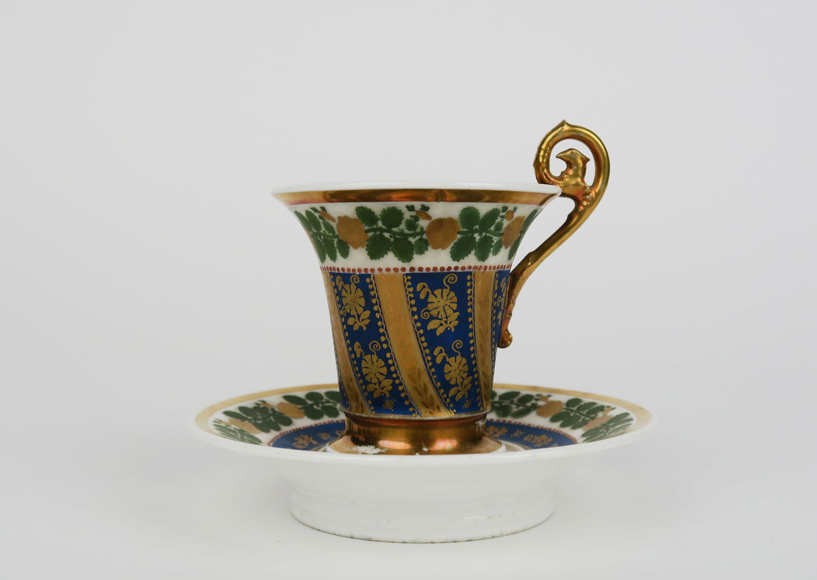 A Sevres Style Porcelain Hand Painted Cup & Saucer (1 of 5)