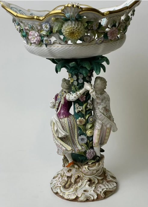 19TH C. MEISSEN CENTERPIECE: 19TH C. MEISSEN CENTERPIECE. H: 17"
