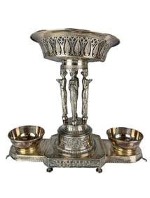 A SIGNED WMF SILVER PLATED CENTERPIECE