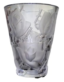 LALIQUE ISPHAHAN ROSE PATTERN VASE