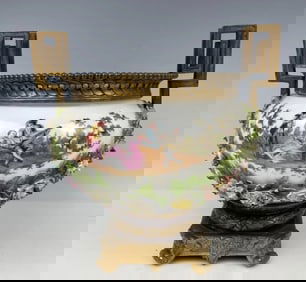 19TH C. ORMOLU MOUNTED BERLIN KPM PORCELAIN BOWL