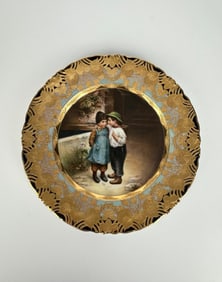 19TH C. ROYAL VIENNA STYLE PLATE SINED WAGNER