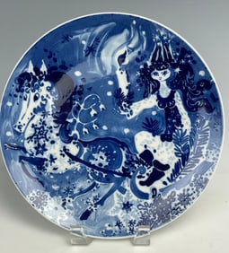 MEISSEN Wall Plate 1979 Snow Queen IN Horse-Drawn