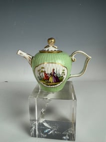 19th Century German Meissen Porcelain Tea Pot