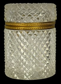 19th Century French Cut Crystal Ormolu Mounted Hinged box
