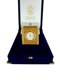 Imperial Faberge Enamel Desk Clock