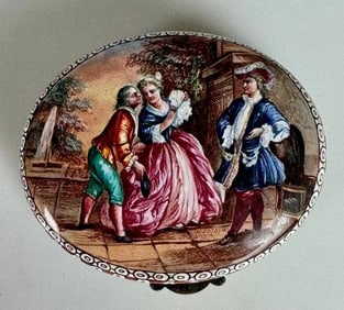 An Austrian Gilt Silver & Enamel Decorative Box