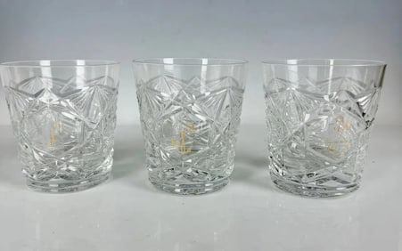 SET OF 3 BACCARAT WHISKY TUMBLERS