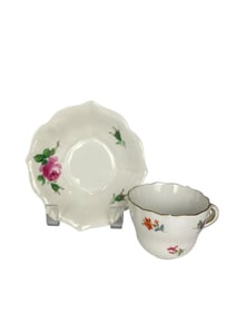 A German Meissen Porcelain Cup & Saucer