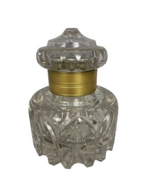 An Ormolu Mounted Glass Inkwell