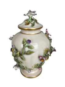 A Hand Painted Berlin KPM Decorative Vase & Cover