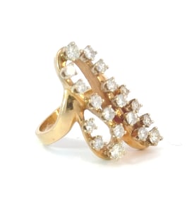 14K Yellow Gold & Natural Diamonds Ring