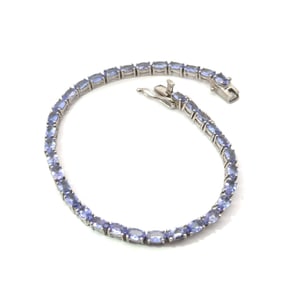 Sterling Silver & Topaz Tennis Bracelet