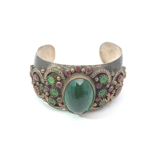 Sterling Silver Set With Semi Precious Stones Bracelet