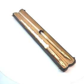 Set Of Two 14K Yellow Gold & Mother Of Pearl Pens