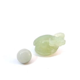 Lot Of 2 Asian Jade Items