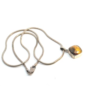 Sterling Silver & Tiger's Eye Necklace