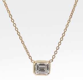 Hand Made 18K Yellow Gold, Natural Diamond Necklace