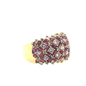 Diamond and ruby ring