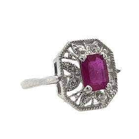 Ruby and diamond ring