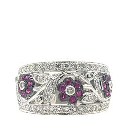 Diamond and ruby ring