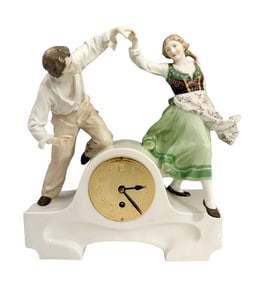 A MEISSEN PORCELAIN CLOCK